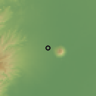 Shaded relief of the 59 km around Magalang, drawn from the GMTED2010 grid