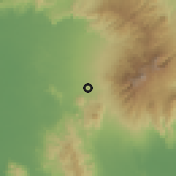 Shaded relief of the 60 km around Makilala, drawn from the GMTED2010 grid
