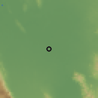 Shaded relief of the 60 km around Badak, drawn from the GMTED2010 grid