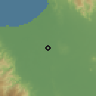 Shaded relief of the 59 km around Malasiqui, drawn from the GMTED2010 grid