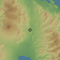 Shaded relief of the 60 km around Malungon, drawn from the GMTED2010 grid