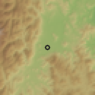 Shaded relief of the 59 km around Bagabag, drawn from the GMTED2010 grid