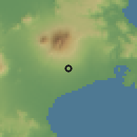 Shaded relief of the 59 km around Mamala, drawn from the GMTED2010 grid