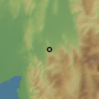 Shaded relief of the 60 km around Maragusan, drawn from the GMTED2010 grid