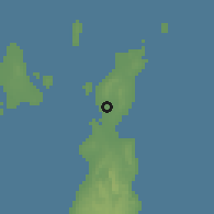 Shaded relief of the 60 km around Medellin, drawn from the GMTED2010 grid