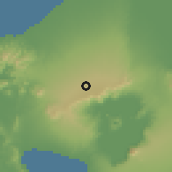 Shaded relief of the 59 km around Mendez, drawn from the GMTED2010 grid