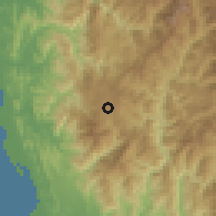 Shaded relief of the 59 km around Baguio, drawn from the GMTED2010 grid