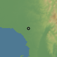 Shaded relief of the 59 km around Meycauayan, drawn from the GMTED2010 grid