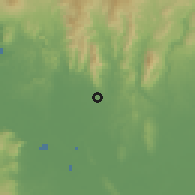 Shaded relief of the 60 km around Midsayap, drawn from the GMTED2010 grid