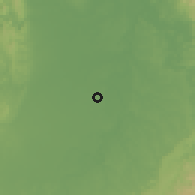 Shaded relief of the 59 km around Minante, drawn from the GMTED2010 grid