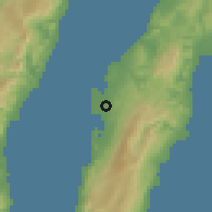 Shaded relief of the 60 km around Moalboal, drawn from the GMTED2010 grid