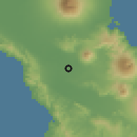 Shaded relief of the 60 km around Nabua, drawn from the GMTED2010 grid
