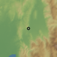 Shaded relief of the 60 km around Nabunturan, drawn from the GMTED2010 grid