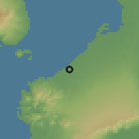 Shaded relief of the 59 km around Naic, drawn from the GMTED2010 grid