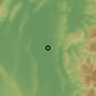 Shaded relief of the 59 km around Natappian, drawn from the GMTED2010 grid