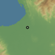 Shaded relief of the 59 km around Nilombot, drawn from the GMTED2010 grid