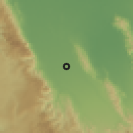 Shaded relief of the 60 km around Norala, drawn from the GMTED2010 grid