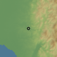 Shaded relief of the 59 km around Norzagaray, drawn from the GMTED2010 grid