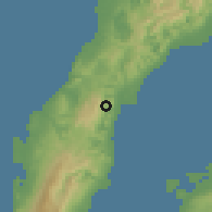 Shaded relief of the 60 km around Ocana, drawn from the GMTED2010 grid