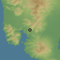 Shaded relief of the 59 km around Olongapo, drawn from the GMTED2010 grid