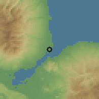 Shaded relief of the 60 km around Ozamiz, drawn from the GMTED2010 grid
