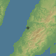 Shaded relief of the 60 km around Balamban, drawn from the GMTED2010 grid