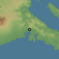 Shaded relief of the 59 km around Pagbilao, drawn from the GMTED2010 grid