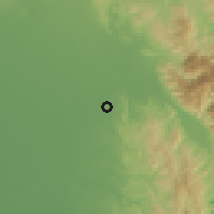 Shaded relief of the 59 km around Palayan, drawn from the GMTED2010 grid