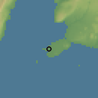 Shaded relief of the 60 km around Panglao, drawn from the GMTED2010 grid