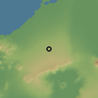 Shaded relief of the 59 km around Pasong Buaya, drawn from the GMTED2010 grid