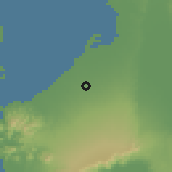 Shaded relief of the 59 km around Pasong Kawayan, drawn from the GMTED2010 grid