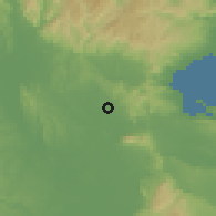 Shaded relief of the 60 km around Patin-ay, drawn from the GMTED2010 grid