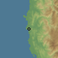 Shaded relief of the 59 km around Payocpoc, drawn from the GMTED2010 grid