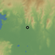Shaded relief of the 60 km around Pigkawayan, drawn from the GMTED2010 grid