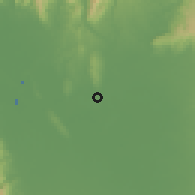 Shaded relief of the 60 km around Pikit, drawn from the GMTED2010 grid