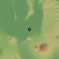 Shaded relief of the 59 km around Pila, drawn from the GMTED2010 grid