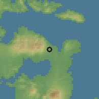 Shaded relief of the 60 km around Balete, drawn from the GMTED2010 grid