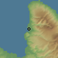 Shaded relief of the 60 km around Balingasag, drawn from the GMTED2010 grid