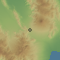 Shaded relief of the 60 km around Polonuling, drawn from the GMTED2010 grid