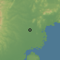Shaded relief of the 60 km around Pototan, drawn from the GMTED2010 grid