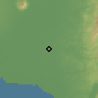 Shaded relief of the 59 km around Baliuag, drawn from the GMTED2010 grid
