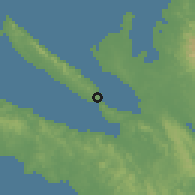 Shaded relief of the 59 km around Quezon, drawn from the GMTED2010 grid
