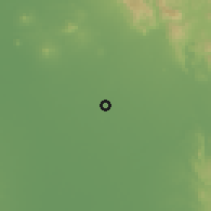 Shaded relief of the 59 km around Baloc, drawn from the GMTED2010 grid