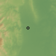 Shaded relief of the 59 km around Roxas, drawn from the GMTED2010 grid
