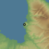 Shaded relief of the 60 km around San Antonio, drawn from the GMTED2010 grid
