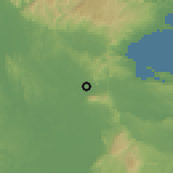 Shaded relief of the 60 km around San Francisco, drawn from the GMTED2010 grid