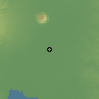 Shaded relief of the 59 km around San Jose, drawn from the GMTED2010 grid