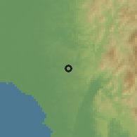 Shaded relief of the 59 km around San Jose del Monte, drawn from the GMTED2010 grid