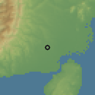 Shaded relief of the 60 km around Santa Barbara, drawn from the GMTED2010 grid