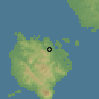 Shaded relief of the 60 km around Santa Cruz, drawn from the GMTED2010 grid